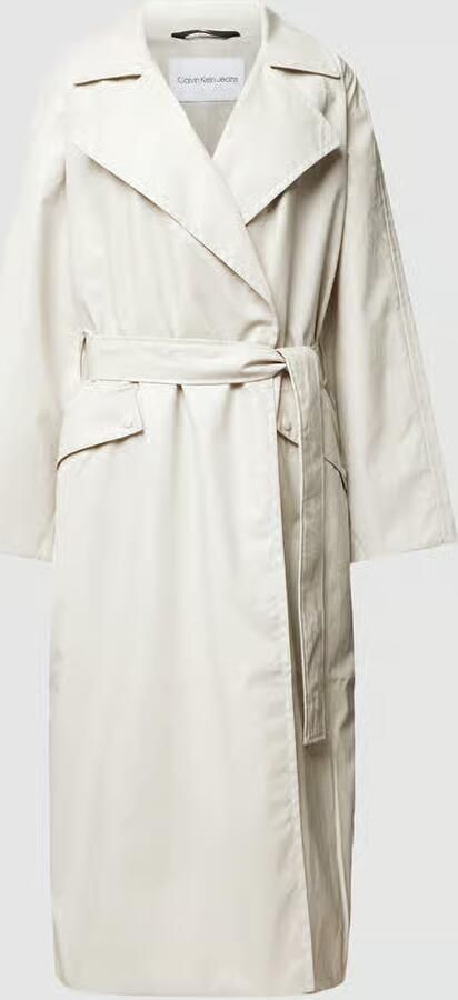 Calvin Klein Jeans Trenchcoat met strikceintuur model 'GLOSSY' - Foto 2