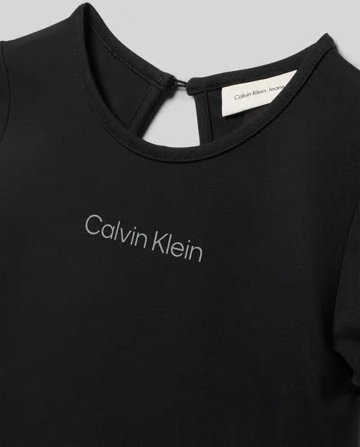 Calvin Klein Jeans Uitlopend vrijetijdsjurk van viscosemix model 'PUNTO SS'