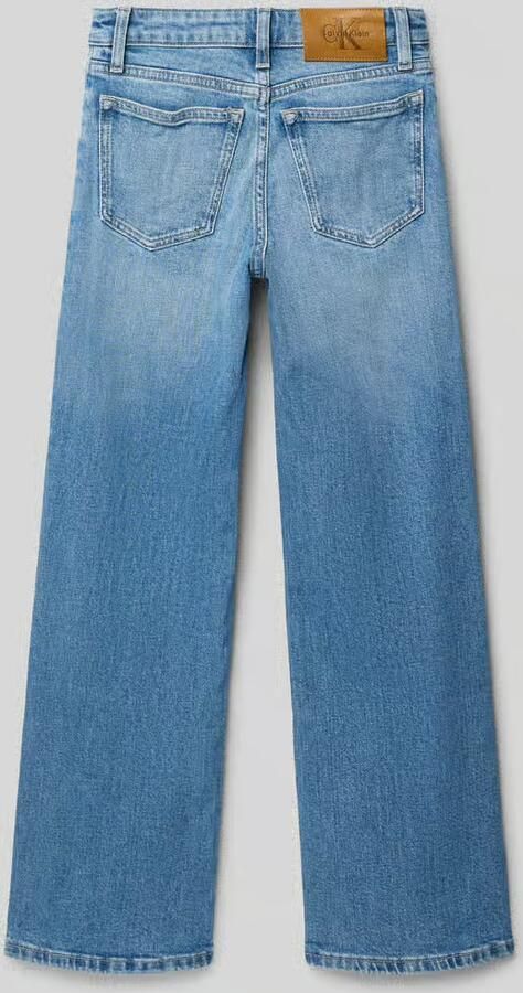 Calvin Klein Wijde jeans HR WIDE LEG AUTHENTIC BLUE DENIM voor kinderen tot 16 jaar met wijde pijpen - Foto 8