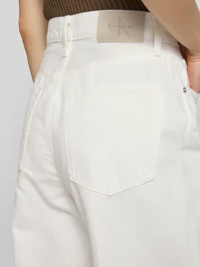 CALVIN KLEIN Dames Jeans The Wide Leg Raw Hem Wit - Foto 5