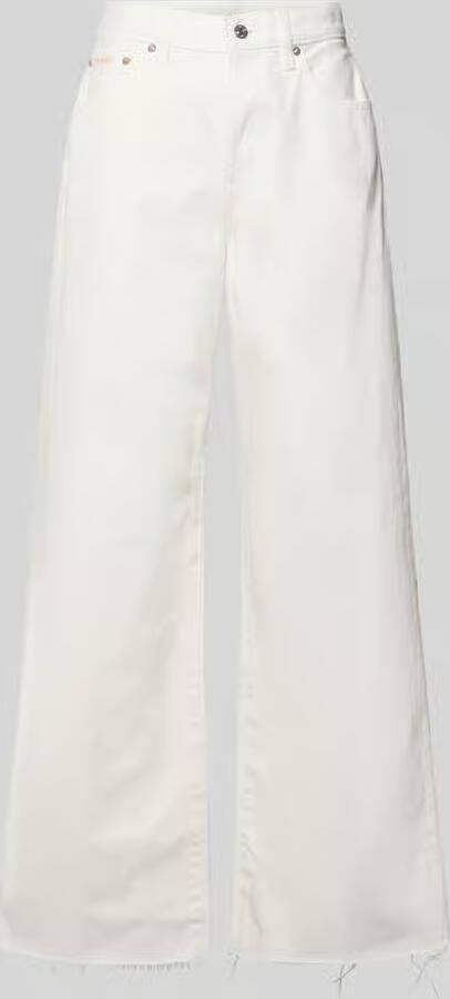 CALVIN KLEIN Dames Jeans The Wide Leg Raw Hem Wit - Foto 6