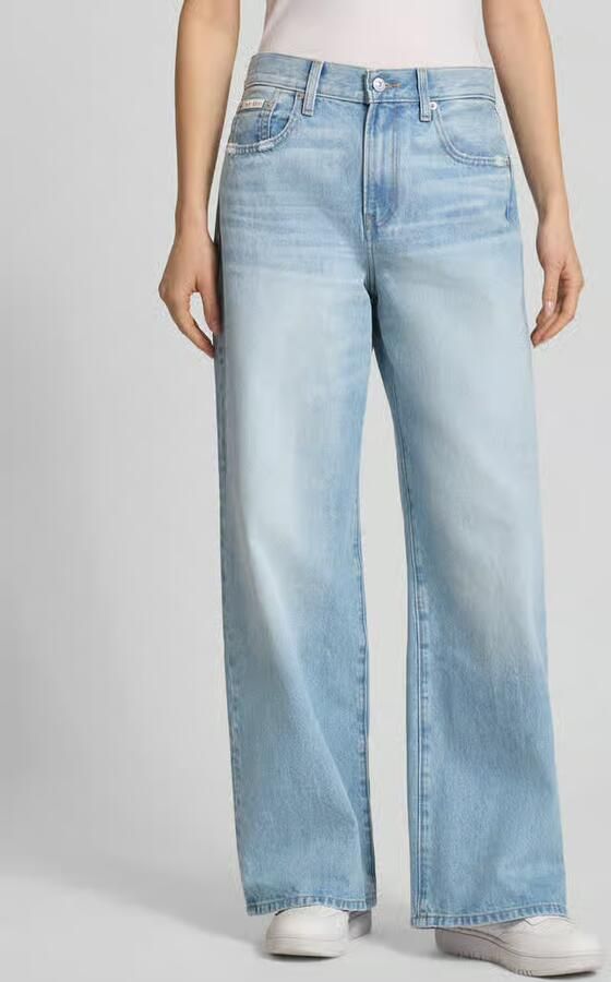 Calvin Klein Jeans Wide leg jeans van puur katoen - Foto 2