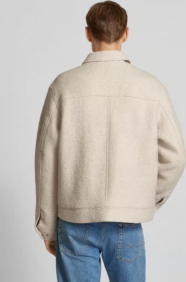Calvin Klein Jeans Wollen jack met labelpatch - Foto 2