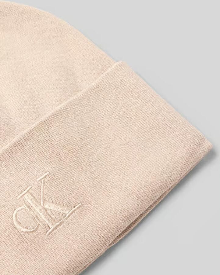 CK Calvin Klein Beanie van viscosemix met logostitching