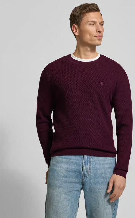 CK Calvin Klein Gebreide pullover met ribboorden - Foto 2