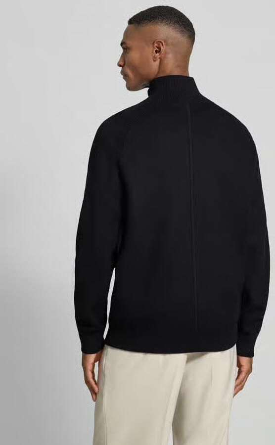 CK Calvin Klein Gebreide pullover van viscosemix met ritssluiting