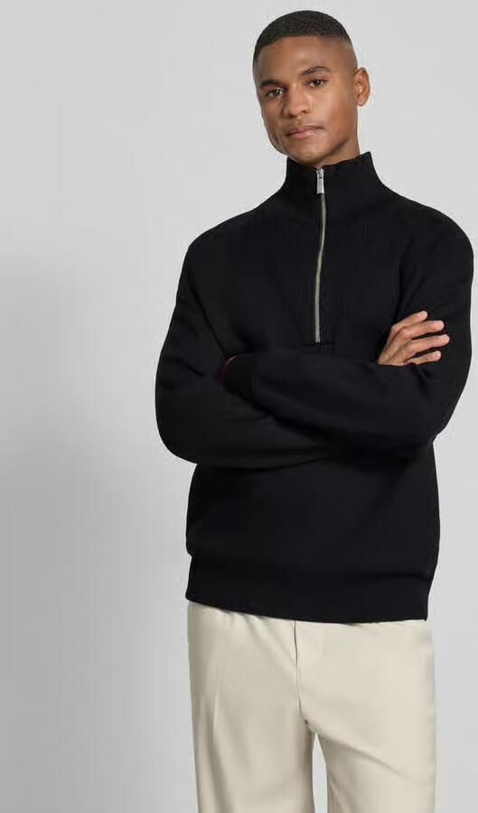 CK Calvin Klein Gebreide pullover van viscosemix met ritssluiting - Foto 2