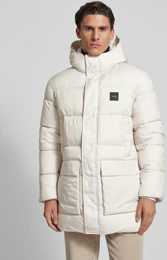CK Calvin Klein Gewatteerde lange jas met steekzakken - Foto 2