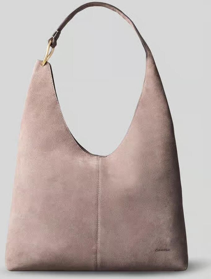 CK Calvin Klein Handtas met echt leer met label in reliëf