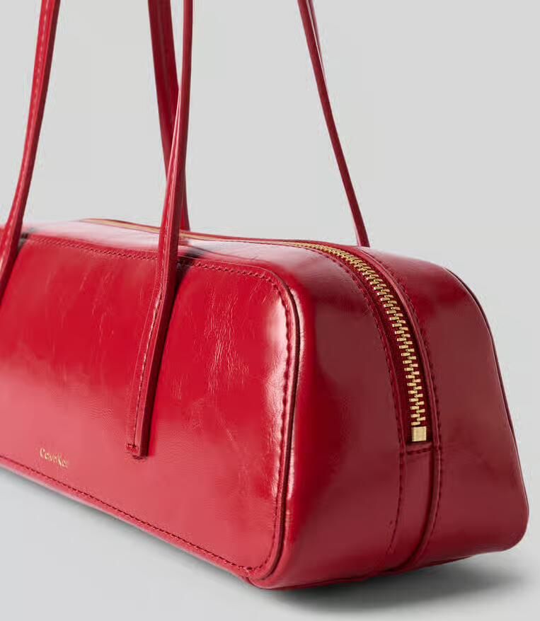 CK Calvin Klein Handtas met label in reliëf model 'FOIL LOGO GLOSSY BAULETTO'