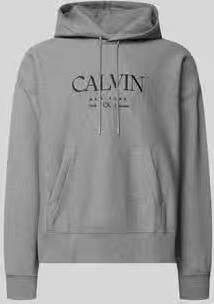 CK Calvin Klein HOODIE met labelprint en kangoeroezak
