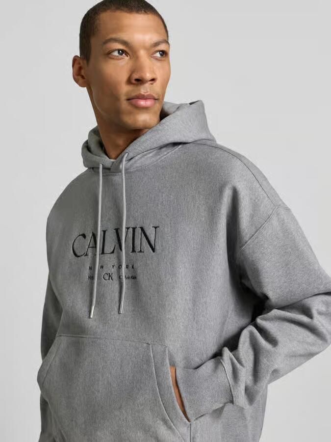 CK Calvin Klein Hoodie met labelprint en kangoeroezak - Foto 2