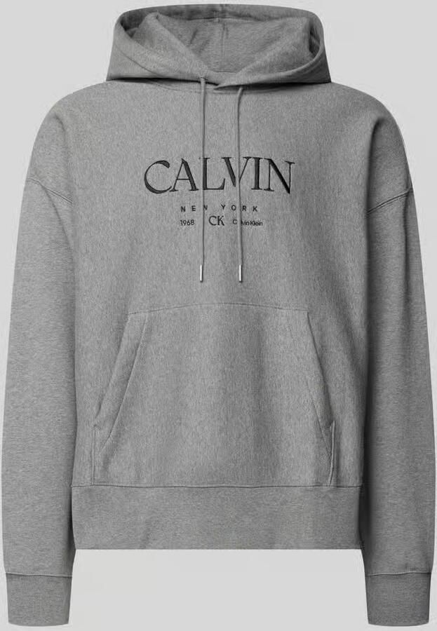 CK Calvin Klein Hoodie met labelprint en kangoeroezak