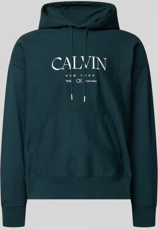 CK Calvin Klein Hoodie met labelprint en kangoeroezak