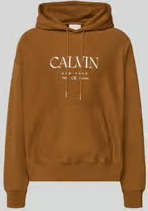CK Calvin Klein HOODIE met labelprint en kangoeroezak