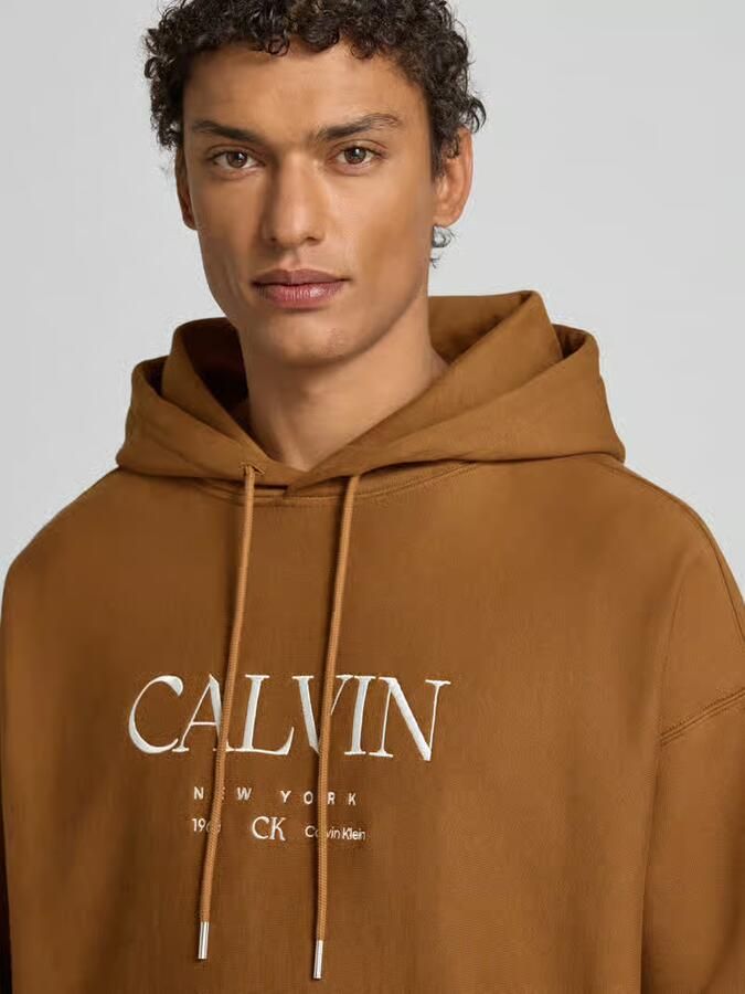 CK Calvin Klein Hoodie met labelprint en kangoeroezak - Foto 2