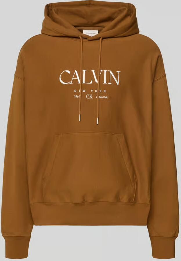 CK Calvin Klein Hoodie met labelprint en kangoeroezak