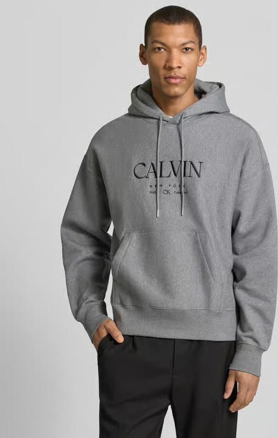 CK Calvin Klein HOODIE met labelprint en kangoeroezak - Foto 2