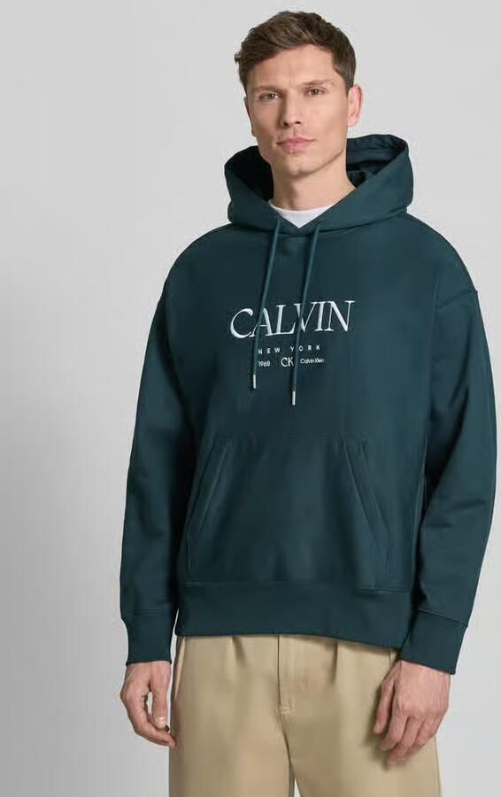 CK Calvin Klein HOODIE met labelprint en kangoeroezak - Foto 2