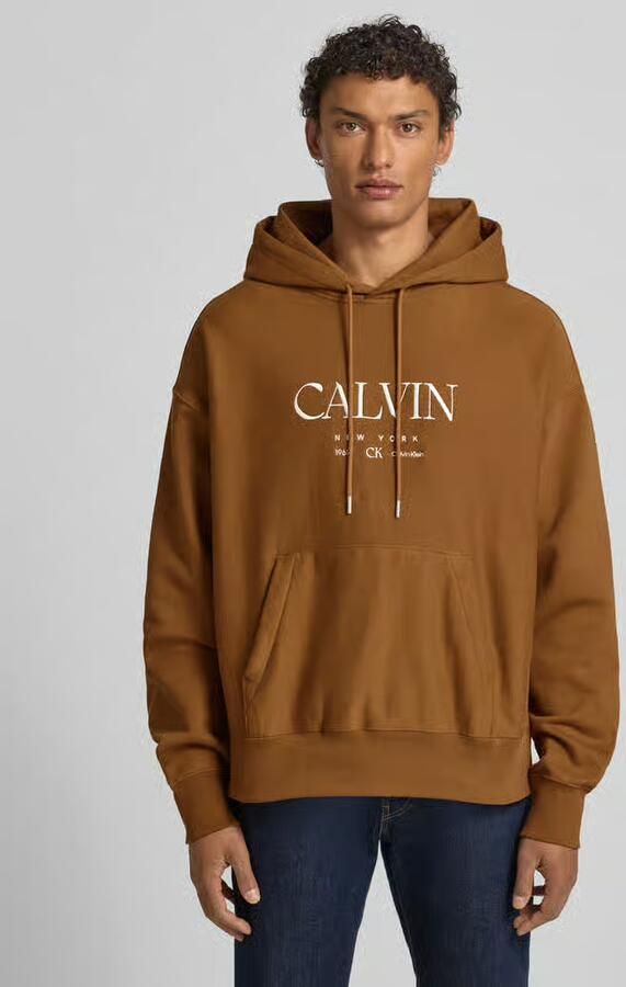 CK Calvin Klein HOODIE met labelprint en kangoeroezak - Foto 3