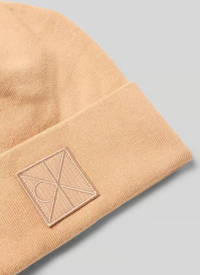 CK Calvin Klein Muts van viscosemix met logopatch model 'Bea'
