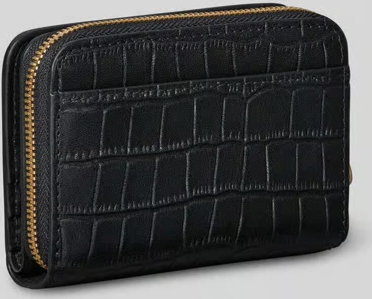 CK Calvin Klein Portemonnee van echt kalfsleer model 'Croc' - Foto 2