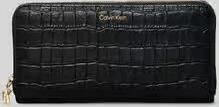 CK Calvin Klein Portemonnee van echt leer met labelopschrift