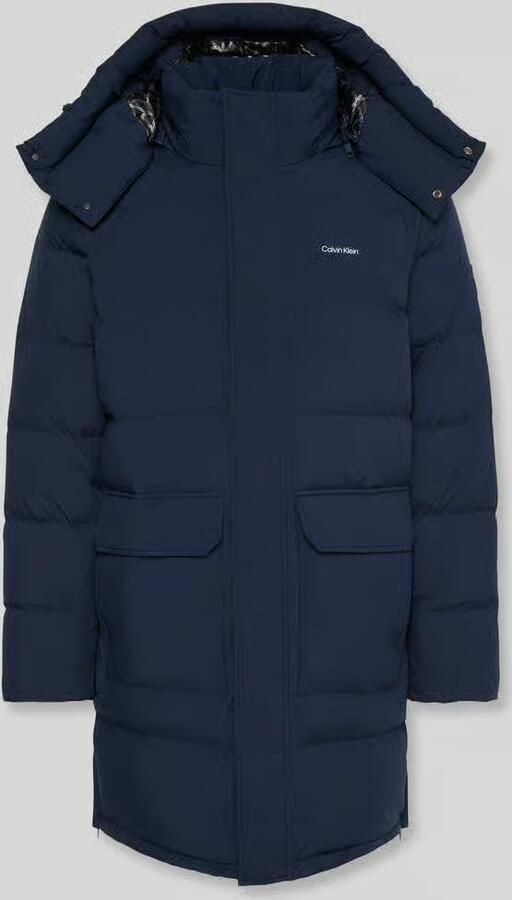 CK Calvin Klein Regular fit gewatteerd jack met afneembare capuchon