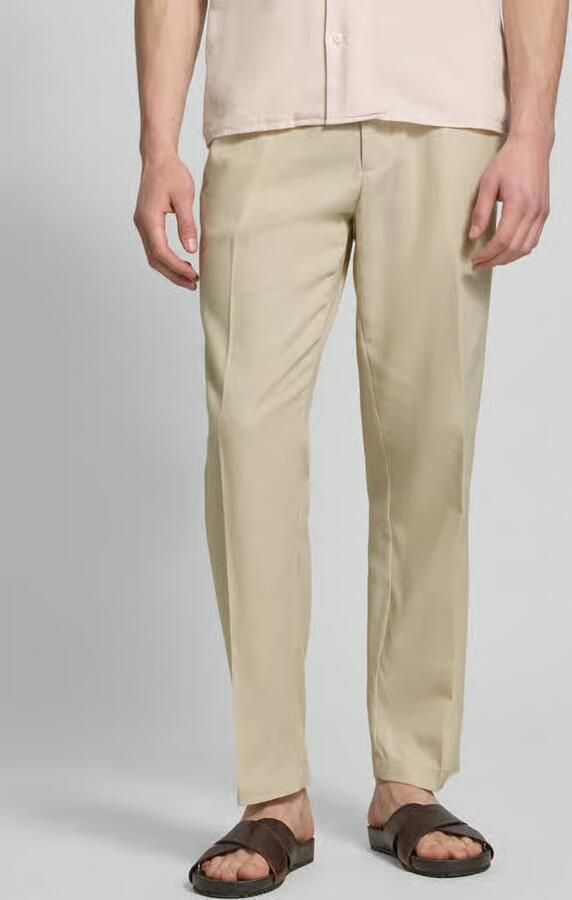 CK Calvin Klein regular fit linnenbroek van mix van katoen en linnen - Foto 3