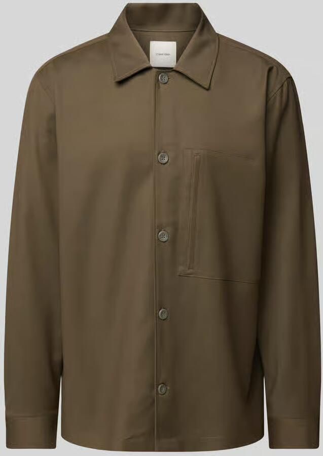 CK Calvin Klein Regular fit overhemdjack met kentkraag en viscose - Foto 2