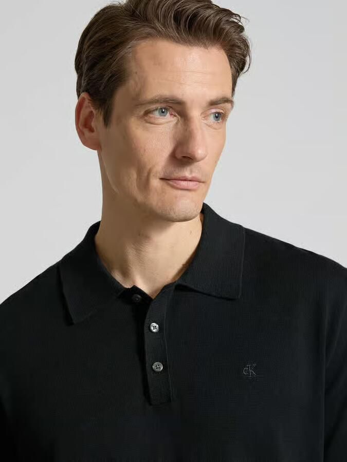CK Calvin Klein Regular fit poloshirt met logostitching model 'SUPIMA'