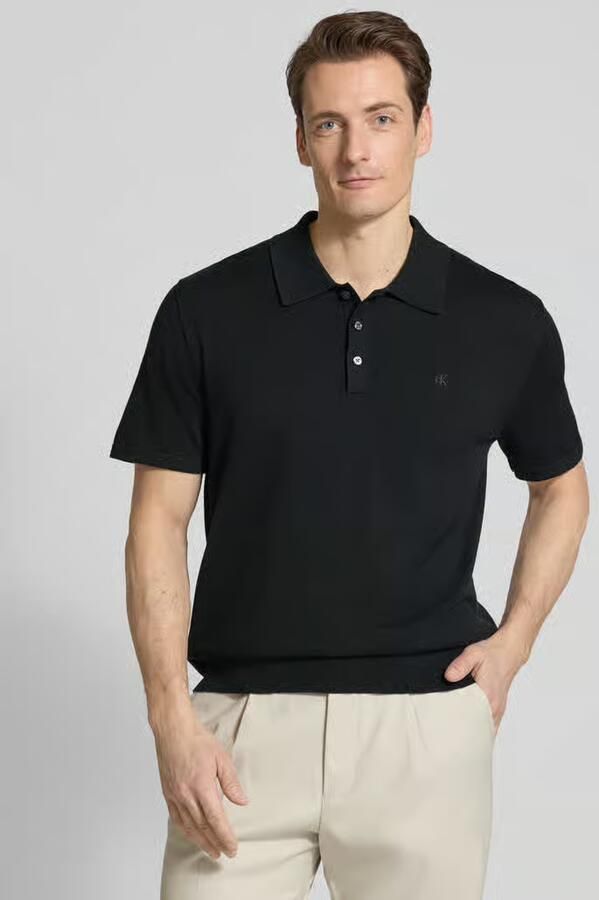 CK Calvin Klein Regular fit poloshirt met logostitching model 'SUPIMA' - Foto 4