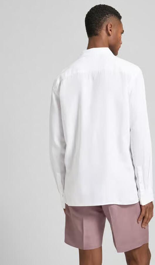 CK Calvin Klein regular fit vrijetijdsoverhemd van mix van linnen en lyocell