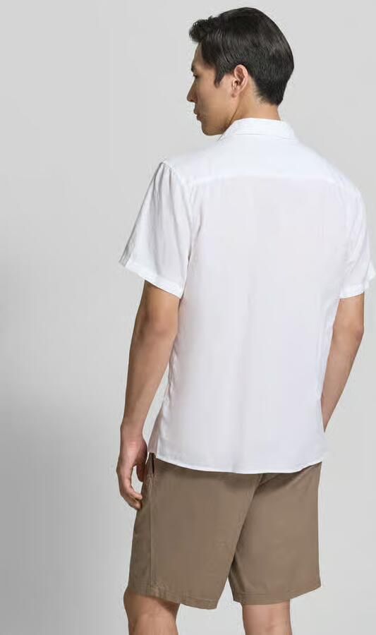 CK Calvin Klein regular fit vrijetijdsoverhemd van mix van linnen en lyocell