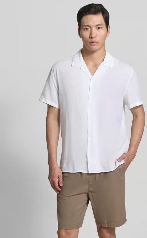 CK Calvin Klein regular fit vrijetijdsoverhemd van mix van linnen en lyocell - Foto 4