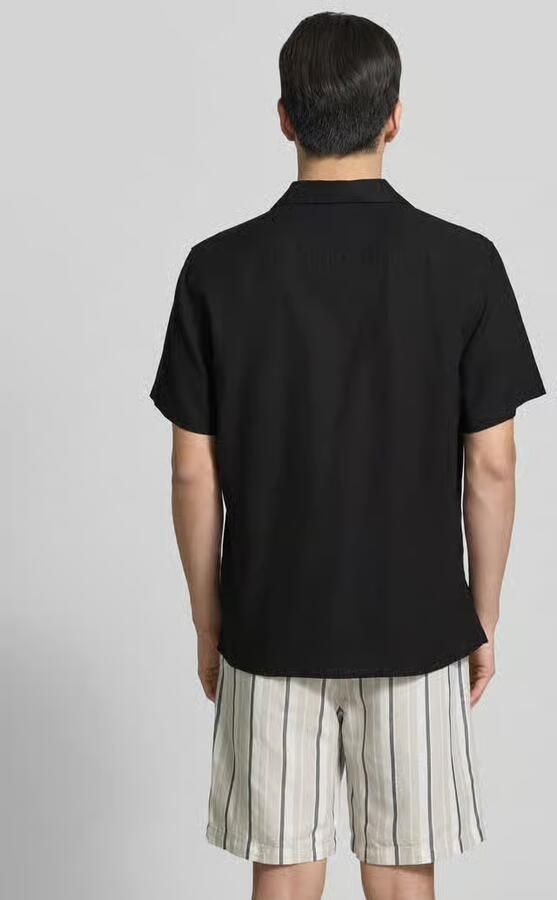 CK Calvin Klein regular fit vrijetijdsoverhemd van mix van linnen en lyocell