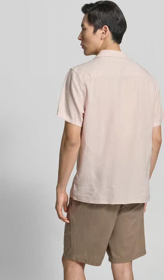 CK Calvin Klein regular fit vrijetijdsoverhemd van mix van linnen en lyocell - Foto 3