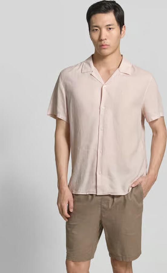 CK Calvin Klein regular fit vrijetijdsoverhemd van mix van linnen en lyocell - Foto 2