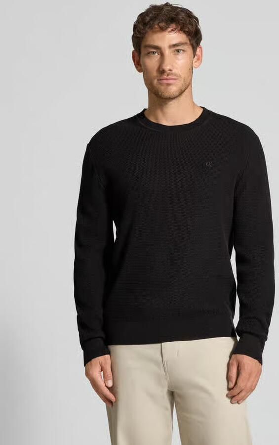 CK Calvin Klein Relaxed fit pullover in gebreide look model 'Texture' - Foto 9