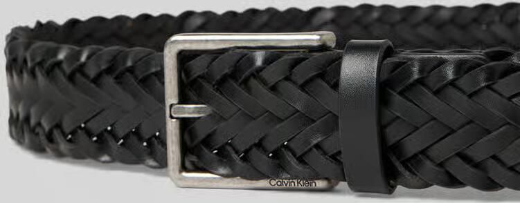 CK Calvin Klein Riem van nappaleer in gevlochten look - Foto 2