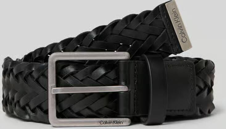 CK Calvin Klein Riem van nappaleer in gevlochten look
