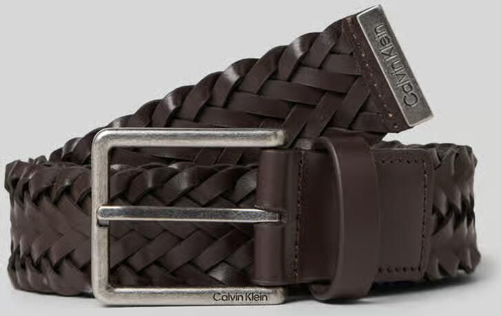 CK Calvin Klein Riem van nappaleer in gevlochten look - Foto 2