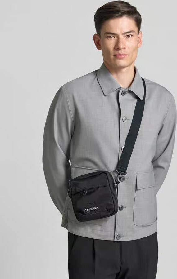 CK Calvin Klein schoudertas met logostitching model ' BOLD SQUARE CROSSBODY' - Foto 2