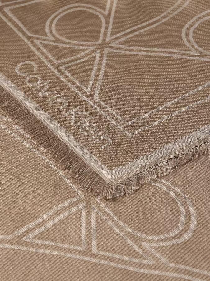 CK Calvin Klein Sjaal van modal in vierkante vorm - Foto 2