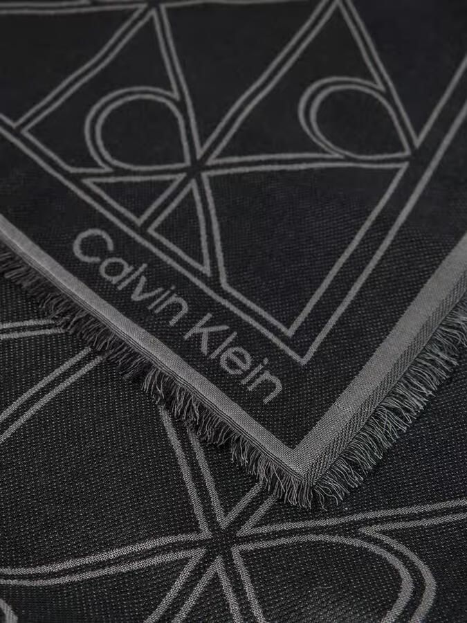 CK Calvin Klein Sjaal van modal in vierkante vorm - Foto 2