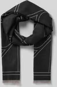 CK Calvin Klein Sjaal van Viscosemix met Franjes