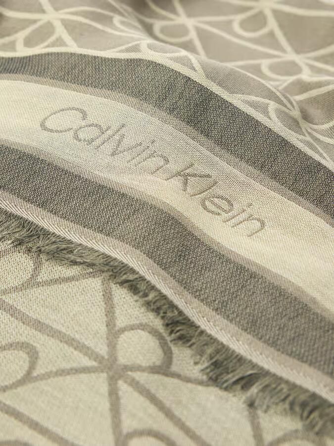 CK Calvin Klein Sjaal van zuiver modal model ' EMBLEM AOP JACQUARD SQUAR'