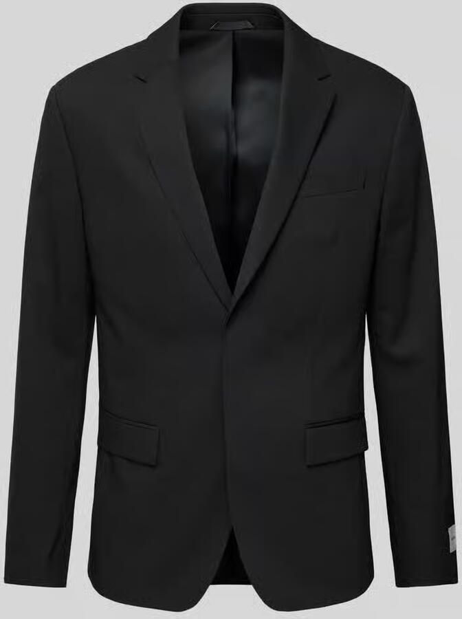 CK Calvin Klein Slim fit 2-knoops colbert van wolmix model 'TRAVEL' - Foto 2