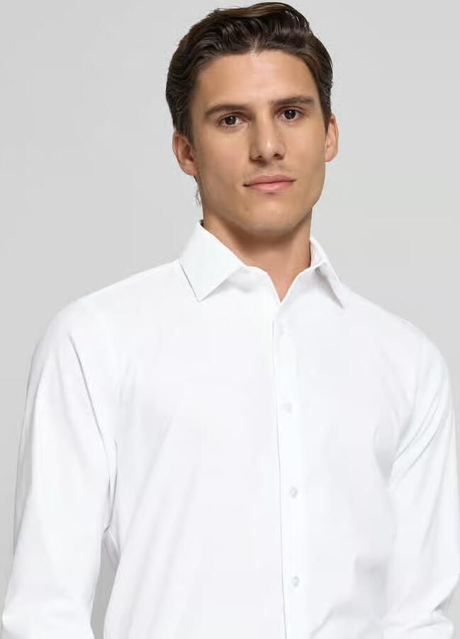 CK Calvin Klein Slim fit zakelijk overhemd met kentkraag