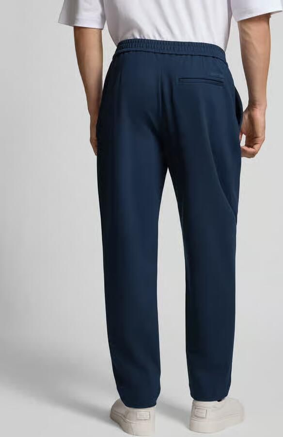 CK Calvin Klein Slim tapered fit stoffen broek met bandplooien